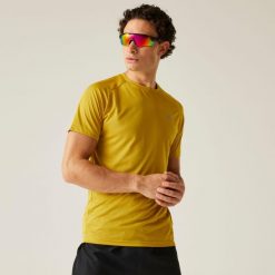 Koszulka Accelerate Mens Active. Żółte koszulki sportowe męskie Dare 2b, s, bez wzorów, z tkaniny, bez kołnierzyka, bez ramiączek, trekkingowe. W wyprzedaży za 115.70 zł.