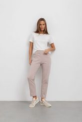 SPODNIE CHER CAFFE LATTE S - Flawless. Spodnie materiałowe damskie Flawless, s, bez wzorów, z bawełny. Za 232.50 zł.