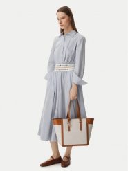 Tommy Hilfiger Torebka Th Script Tote Canvas AW0AW18829 Kremowy. Białe torebki do ręki damskie Tommy Hilfiger, bez wzorów, z materiału, bez dodatków. Za 1,099.00 zł.