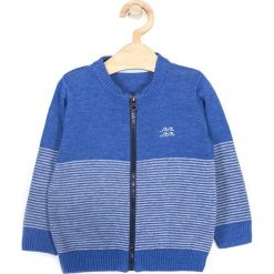 Coccodrillo - Sweter dziecięcy 68 - 86 cm. Niebieskie swetry dla chłopców COCCODRILLO, bez wzorów, z dzianiny, bez kołnierzyka, bez kaptura. W wyprzedaży za 29.90 zł.