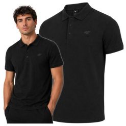 Koszulka polo męska 4F 4FWSS25TPTSM704. Białe koszulki polo męskie 4f, m, bez wzorów, z bawełny, biznesowe, bez ramiączek. Za 69.99 zł.