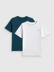 4F T-shirt gładki (2-pack) chłopięcy - multikolor 158/164 (12-14 lat). T-shirty dla chłopców 4f, bez wzorów, z bawełny, bez ramiączek. Za 49.99 zł.