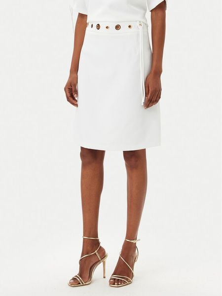 Artigli Spódnica mini ACGO000744 Biały Regular Fit. Białe spódnice damskie Artigli, bez wzorów, z syntetyku, mini. Za 229.99 zł.