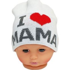 Czapka niemowlęca z napisem mama CZ 161B biała. Czapki dla dzieci marki Proman. Za 30.75 zł.