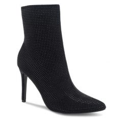 Botki DeeZee. Czarne botki damskie DeeZee, bez obcasa, na szpilce, bez zapięcia. Za 139.99 zł.