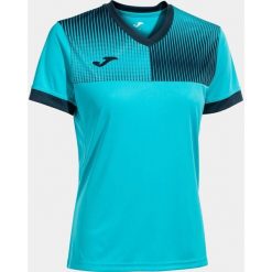 Damska koszulka Joma Eco Supernova Fluor Turq-Navy S. Niebieskie koszulki sportowe damskie Joma, s, bez wzorów, z poliesteru, sportowe, bez kołnierzyka. Za 176.99 zł.