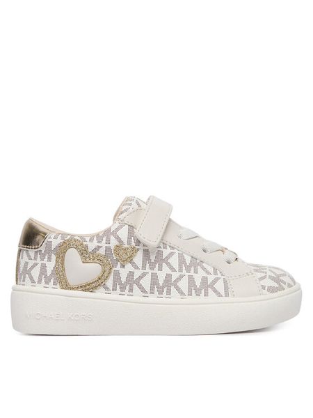 MICHAEL Michael Kors Sneakersy Jem Kehlani II Ps MK04846256 Biały. Białe buty sportowe dziewczęce MICHAEL Michael Kors, bez wzorów, ze skóry, bez zapięcia. Za 274.99 zł.