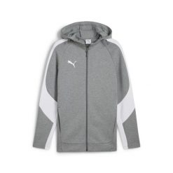 Bluza dresowa z kapturem Puma TeamEvostripe. Szare bluzy sportowe męskie Puma, bez wzorów, z dresówki, z kapturem, do piłki nożnej. Za 352.50 zł.