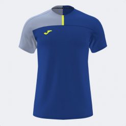 Koszulka tenisowa męska z krótkim rękawem Joma Smash Short Sleeve. Niebieskie koszulki sportowe męskie Joma, m, bez wzorów, z dzianiny, bez kołnierzyka, bez ramiączek, tenisowe. Za 101.00 zł.