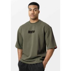 Idaho Duże rozmiary Waffle Koszulka - zielony. Zielone koszulki sportowe męskie GORILLA WEAR, bez wzorów, bez kołnierzyka, bez ramiączek, na fitness i siłownię. Za 229.00 zł.