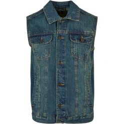 Bezrękawnik Męski Denim. Niebieskie bluzy męskie Urban Classics, m, bez wzorów, z denimu, bez kaptura. Za 186.99 zł.