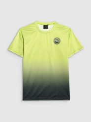 4F Koszulka szybkoschnąca z nadrukiem męska 4F x Robert Lewandowski - zielona S. Zielone koszulki sportowe męskie 4f, m, bez wzorów, z materiału, sportowe, bez kołnierzyka. Za 129.99 zł.