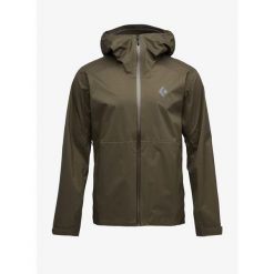 Kurtka przeciwdeszczowa Black Diamond Fineline Stretch Shell. Brązowe kurtki męskie Black Diamond, bez wzorów, sportowe, bez kaptura. Za 687.49 zł.