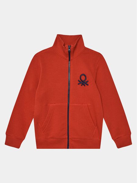 United Colors Of Benetton Bluza 3J68C501B Czerwony Regular Fit. Czerwone bluzy dla chłopców United Colors Of Benetton, bez wzorów, z bawełny, bez ramiączek, bez kaptura. Za 59.99 zł.