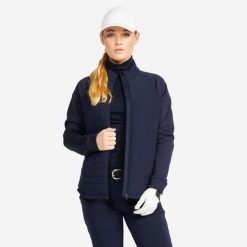 Kurtka do golfa damska Inesis CW500 ciepła. Białe kurtki damskie INESIS, na zimę, l, bez wzorów, z elastanu, bez kaptura. Za 229.99 zł.