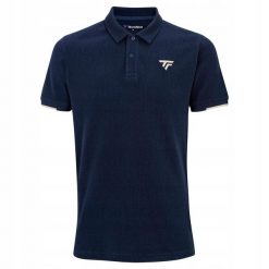 Męska koszulka polo tenisowa Tecnifibre Waffle Polo. Niebieskie koszulki polo męskie TECNIFIBRE, m, bez wzorów, sportowe, bez ramiączek. Za 254.99 zł.