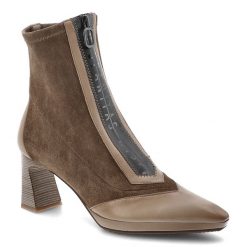 Brązowe Botki Hispanitas Eleganckie Buty Damskie Na Obcasie. Brązowe kozaki damskie Hispanitas, ze skóry, bez obcasa, na obcasie. Za 654.99 zł.