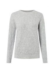 Vila Sweter - VILAssia Kobiety szary, L. Szare swetry damskie Vila, l, bez wzorów, z materiału, bez kołnierzyka, bez ramiączek, bez kaptura. Za 139.95 zł.
