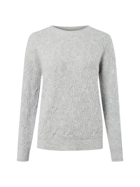 Vila Sweter - VILAssia Kobiety szary, L. Szare swetry damskie Vila, l, bez wzorów, z materiału, bez kołnierzyka, bez ramiączek, bez kaptura. Za 139.95 zł.