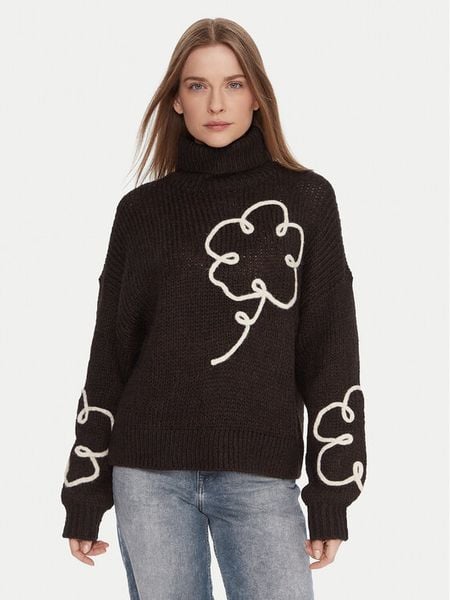 Vero Moda Golf Fatima 10335036 Brązowy Regular Fit. Brązowe swetry damskie Vero Moda, s, bez wzorów, z syntetyku, bez kołnierzyka, bez ramiączek, bez kaptura. Za 153.99 zł.