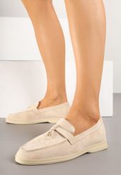 Beżowe Mokasyny z Imitacji Zamszu z Ozdobną Aplikacją Tasseli. Brązowe mokasyny damskie Born2be, biznesowe. Za 89.99 zł.