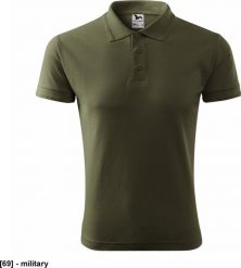 MALFINI Pique Polo 203 - ADLER - Koszulka polo męska, 200 g/m - military S. Koszulki polo męskie Malfini, m, bez wzorów, bez ramiączek. Za 37.72 zł.