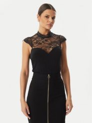 Rinascimento Body CFC0127525003 Czarny Slim Fit. Czarne bluzki damskie Rinascimento, xl, bez wzorów, z syntetyku, bez kołnierzyka, bez ramiączek. Za 409.99 zł.