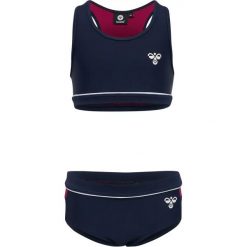 Dziewczęce bikini Hummel hmlbell. Fioletowe stroje kąpielowe dla dziewczynek Hummel, bez wzorów, z dżerseju. Za 182.50 zł.