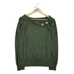 Second life - Lauren Ralph Lauren sweter damski zielony - Jak nowy. Zielone swetry damskie Ralph Lauren, l, bez wzorów, z materiału, klasyczne, bez kołnierzyka, bez ramiączek, bez kaptura. Za 127.76 zł.