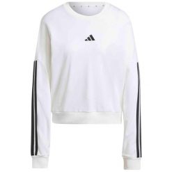 Bluza damska Adidas W 3S FT SWT JD5285 biała, długi rękaw. Białe bluzy damskie Adidas, m, bez wzorów, z materiału, bez kaptura. Za 216.75 zł.