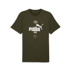 Koszulka Puma Power Gaphic. Zielone koszulki sportowe męskie Puma, s, bez wzorów, z bawełny, bez kołnierzyka, bez ramiączek, na fitness i siłownię. Za 73.99 zł.