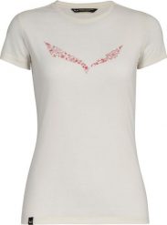 Salewa Koszulka damska Solid Dry W s/s Tee. white r. XS. Białe t-shirty damskie Salewa, s, bez wzorów, bez kołnierzyka. Za 181.28 zł.