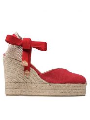 Castañer Espadryle Chiara/8ED/002 021668-604 Czerwony. Czerwone sandały damskie Castañer, bez wzorów, z materiału, bez obcasa, bez zapięcia. Za 429.99 zł.