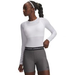 Under Armour Koszulka Damska HG Authentics Comp LS 1365459. Białe koszulki sportowe damskie Under Armour, m, bez wzorów, z elastanu, bez kołnierzyka, bez ramiączek, na fitness i siłownię. Za 167.15 zł.