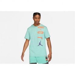Koszulka sportowa męska Nike Air Jordan Stretch. Zielone koszulki sportowe męskie Nike, m, bez wzorów, bez kołnierzyka, bez ramiączek. Za 149.00 zł.