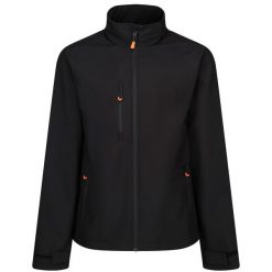 Męska Ocieplana Kurtka Soft Shell Thermogen. Czarne kurtki sportowe męskie Regatta, m, bez wzorów, z softshellu, trekkingowe. Za 407.99 zł.