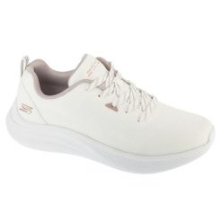 Buty sportowe Sneakersy damskie, Bobs Mode Flex. Białe obuwie sportowe damskie Skechers, bez wzorów, trekkingowe. Za 199.99 zł.