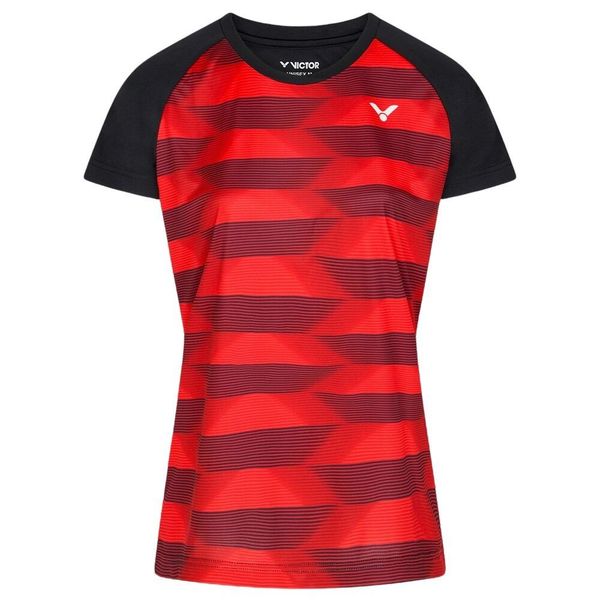 Koszulka do tenisa damska Victor T-34102 CD. Czarne koszulki sportowe damskie Victor, xs, bez wzorów, z poliesteru, bez kołnierzyka, bez ramiączek, tenisowe. Za 129.99 zł.