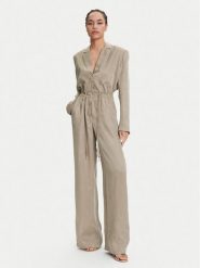 Guess Kombinezon W5YD14 WH5N2 Beżowy Regular Fit. Brązowe sukienki damskie Guess, xl, z aplikacjami, z syntetyku, bez kołnierzyka, bez ramiączek. Za 689.99 zł.