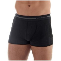 Bokserki sportowe męskie Brubeck BX10430 Comfort Wool. Czarne bokserki męskie Brubeck, m, bez wzorów, z elastanu. Za 78.49 zł.