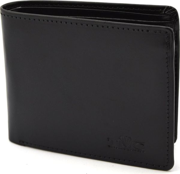 TMC Męski portfel skórzany pm1 czarny TMC Premium. Czarne portfele męskie TMC, bez wzorów. Za 35.00 zł.