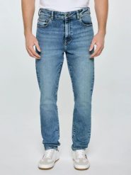 Jeansy męskie niebieskie Quentin 408. Niebieskie jeansy męskie Big Star, l, bez wzorów, z denimu, klasyczne. Za 329.99 zł.