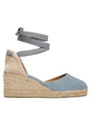 Castañer Espadryle Carina 21644 Niebieski jasny. Niebieskie sandały damskie Castañer, bez wzorów, z materiału, bez obcasa, bez zapięcia. Za 589.99 zł.