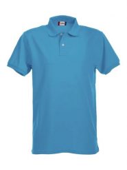 Clique Stretch Premium Polo rozciągliwa koszulka polo – turquoise. Niebieskie koszulki polo męskie CLIQUE, l, bez wzorów, z bawełny, bez ramiączek. Za 153.99 zł.