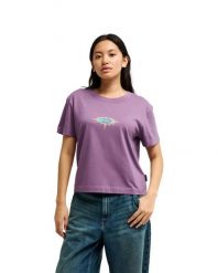 Koszulka z krótkim rękawem dla Kobiety STANDARD Fioletowy. Fioletowe t-shirty damskie Quiksilver, m, bez wzorów, z bawełny, klasyczne, bez kołnierzyka. Za 139.99 zł.