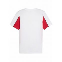Męska koszulka AC Milan ftblARCHIVE PUMA White For All Time Red. Białe koszulki sportowe męskie Puma, l, bez wzorów, z gumy, bez kołnierzyka, bez ramiączek, do piłki nożnej. W wyprzedaży za 109.00 zł.