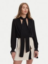 Elisabetta Franchi Body CB-006-51E2 Czarny Regular Fit. Czarne bluzki damskie Elisabetta Franchi, bez wzorów, z wiskozy, bez kołnierzyka, bez ramiączek. Za 829.99 zł.