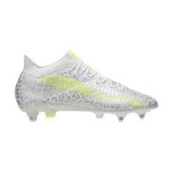 Buty do piłki nożnej hybrydowe Kipsta CLR SG Jaguar Boost. Białe buty sportowe męskie KIPSTA, ze skóry, bez zapięcia, do biegania. Za 399.99 zł.