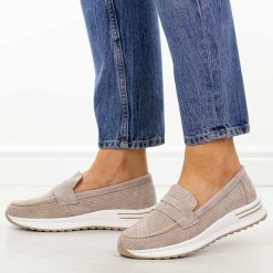 Beżowe skórzane mokasyny damskie Filippo Dp6750/26. Brązowe mokasyny damskie Filippo, z jeansu, casualowe. Za 219.00 zł.