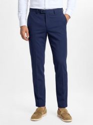 Finshley & Harding London spodnie garniturowe Mężczyźni Slim Fit niebieski, 24. Niebieskie eleganckie spodnie męskie Finshley & Harding London, m, bez wzorów, z syntetyku. Za 349.95 zł.